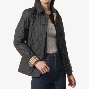 BURBERRY Black Quilted Utility Jacket